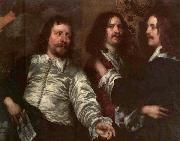 DOBSON, William The Painter with Sir Charles Cottrell and Sir Balthasar Gerbier dfg Spain oil painting artist